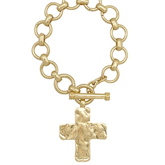 Bold Cross Toggie Bracelet - Picture 1 of 2